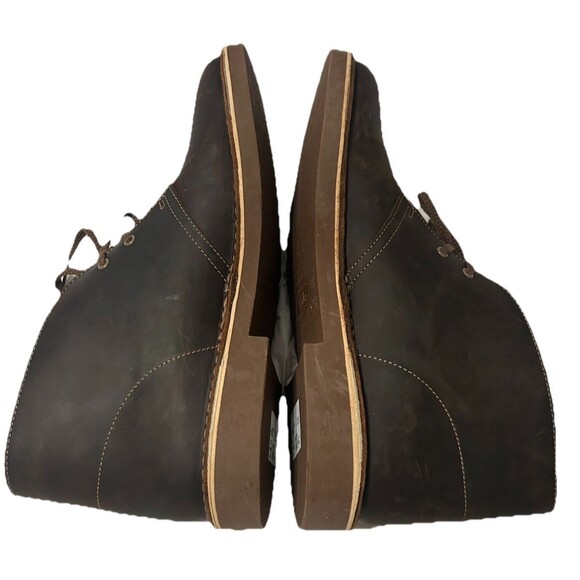 CLARKS Bushacre 2 Beeswax Mens 10.5M Ankle Boots Brown Leather Desert Chukka - Picture 6 of 10